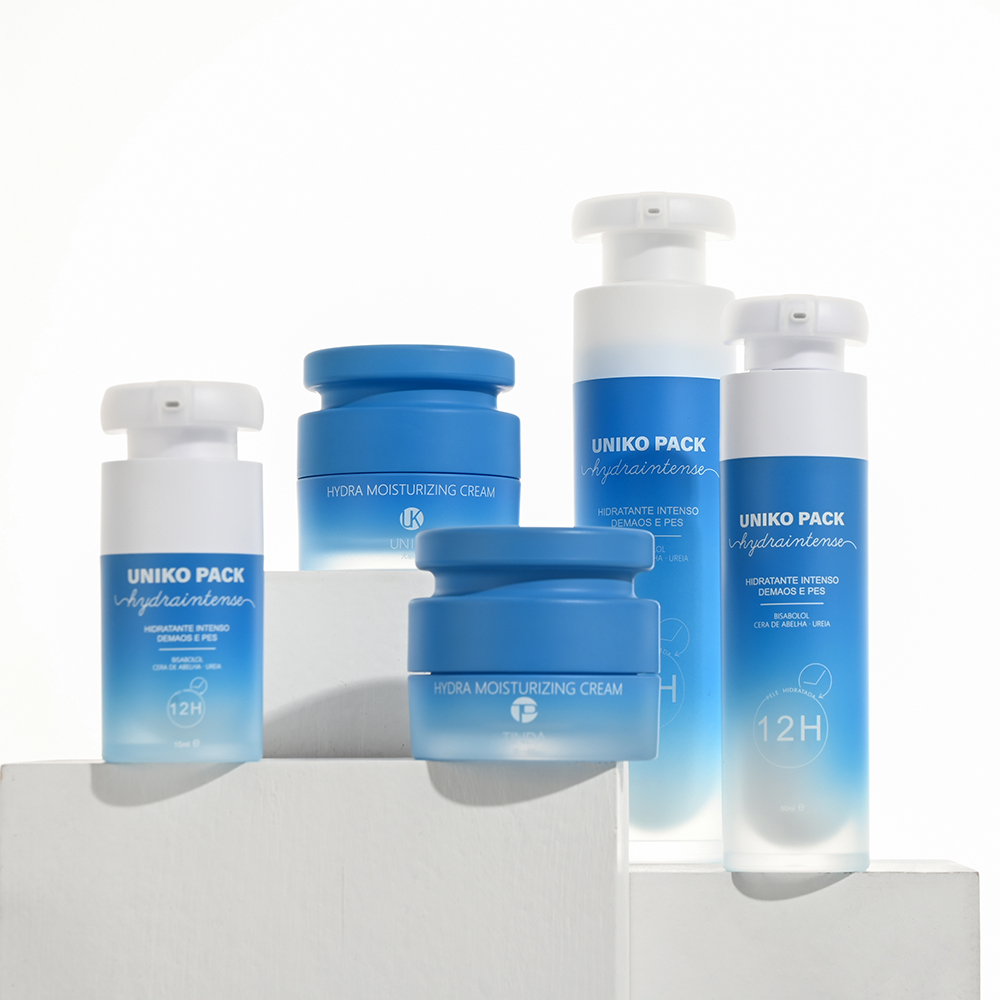 Gradient Blue White  Skincare Bottle Jar Set Airless Cosmetic Packaging -TINDA-34