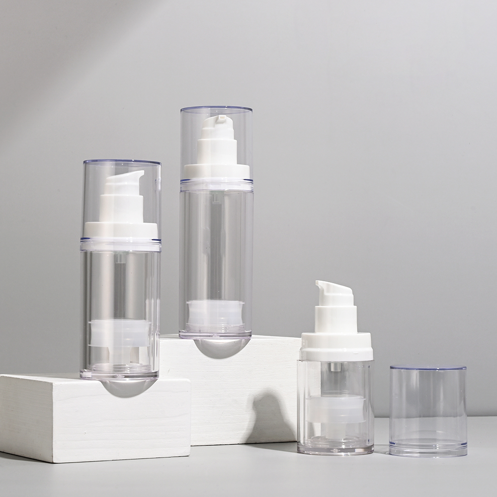 Clear  Airless Pump Bottles, Empty  Cosmetic Vacuum Bottles for Lotion Serum Skincare Packaging-TINDA-91A