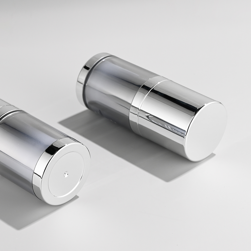 Silver Electroplated Acrylic Dropper Bottle Empty Serum Essence Cosmetic Container-TINDA-014DG