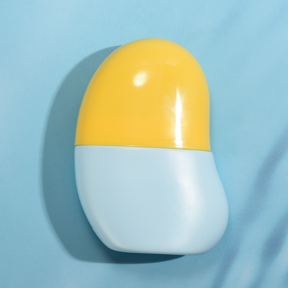Custom Two‑Tone Kidney‑Shaped Sunscreen Bottle, Irregular Curved Plastic Lotion Container for Sun Cream Skincare-TINDA-30R