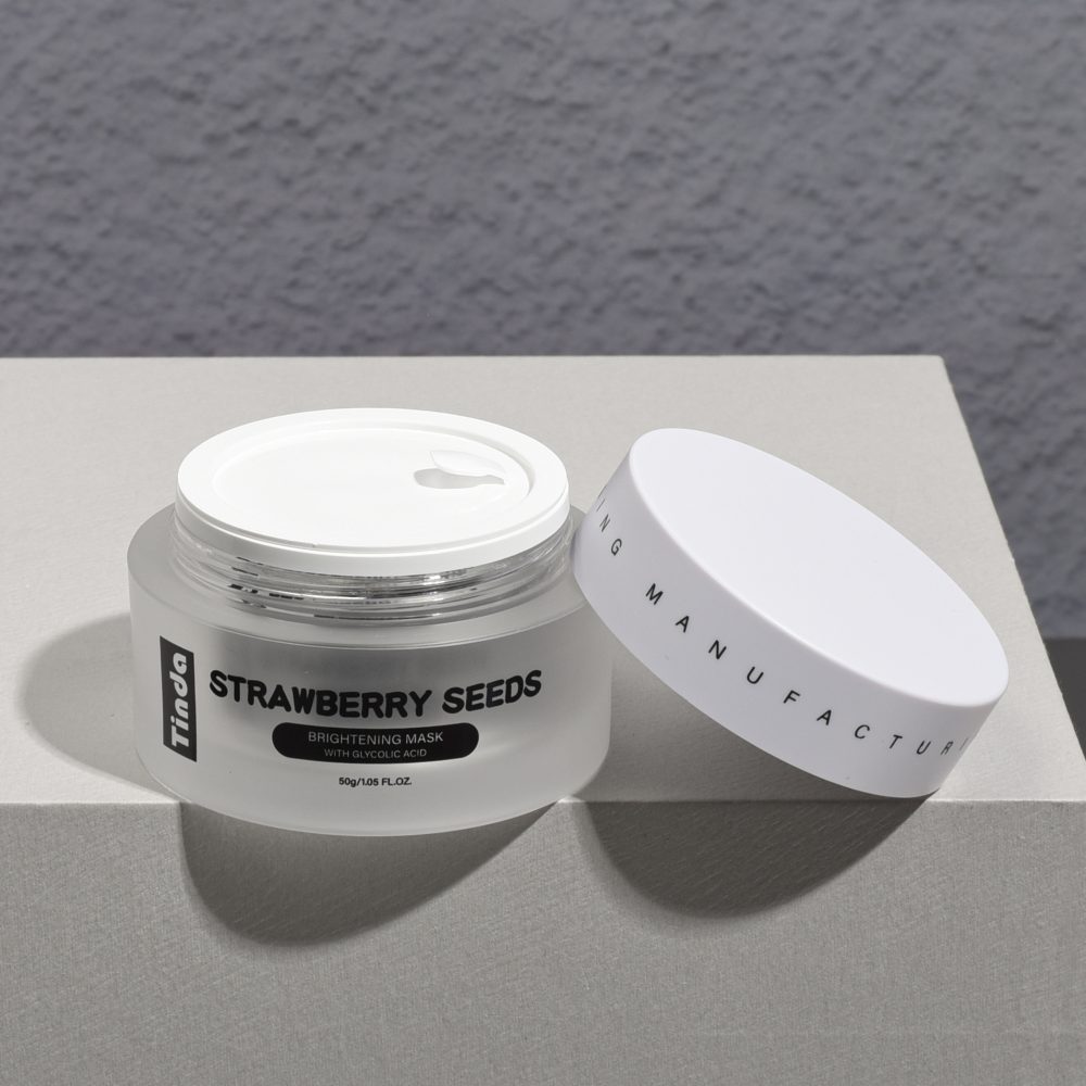 Frosted Cosmetic Cream Jar with White Plastic Lid Empty Skincare Container for Facial Mask Moisturizer -TINDA-04DGS