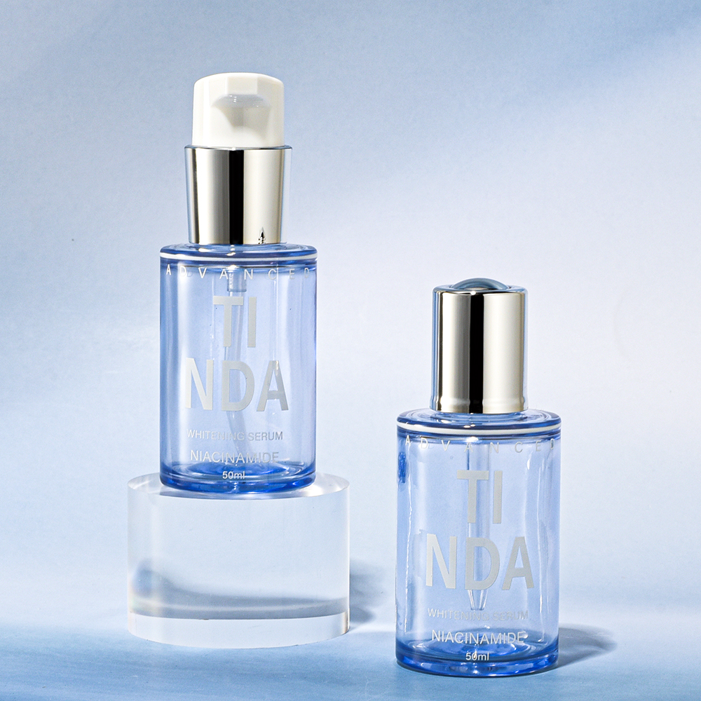 TINDA Transparent Blue Skincare Dropper Bottle for Facial Essence-TINDA-035DG