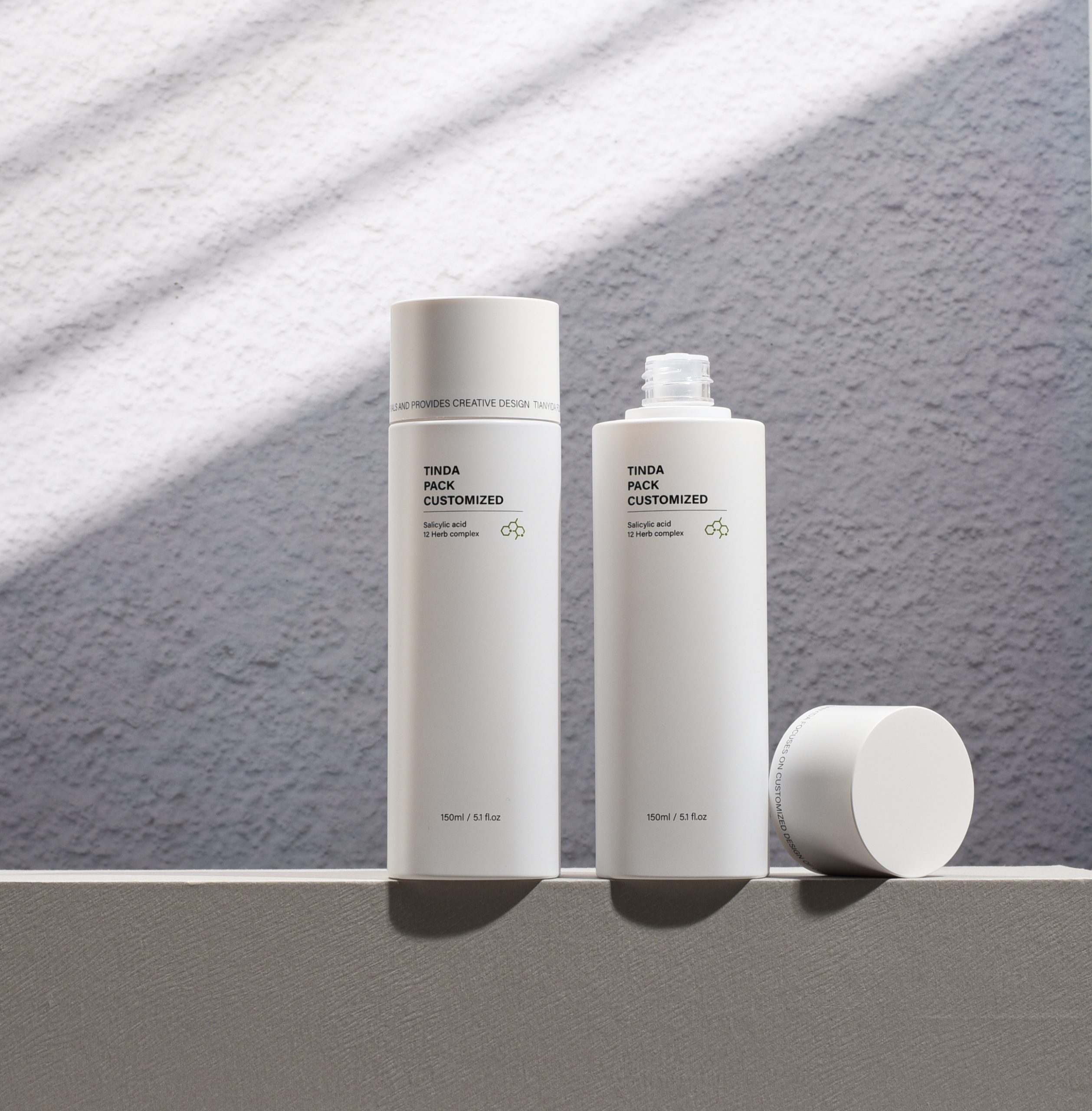 Custom Matte White PETG Cosmetic Toner Bottle 150ml  Skincare Lotion Packaging Containe-5034
