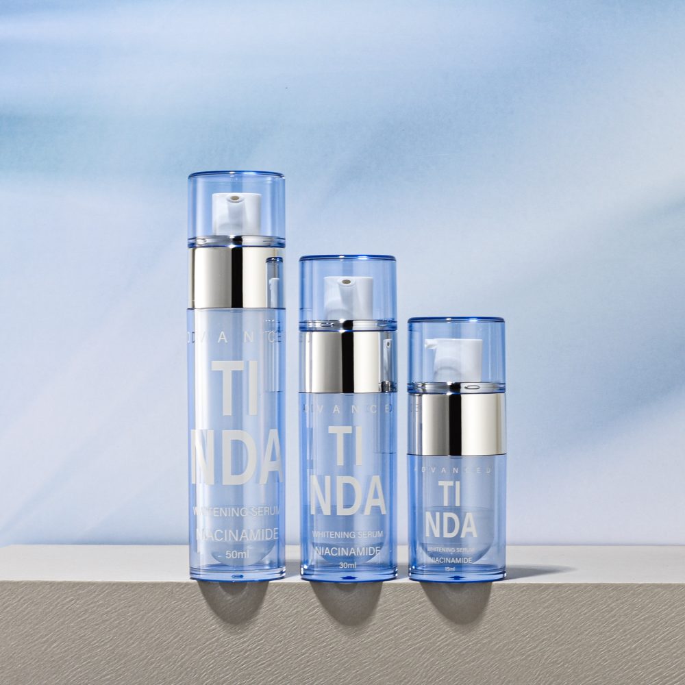 30/50ml Blue Refillable Airless Vacuum Pump Bottle Skincare Serum Cosmetic Packaging-TINDA-09A