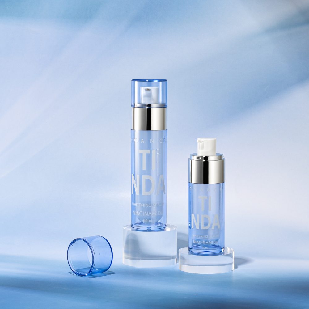 30/50ml Blue Refillable Airless Vacuum Pump Bottle Skincare Serum Cosmetic Packaging-TINDA-09A