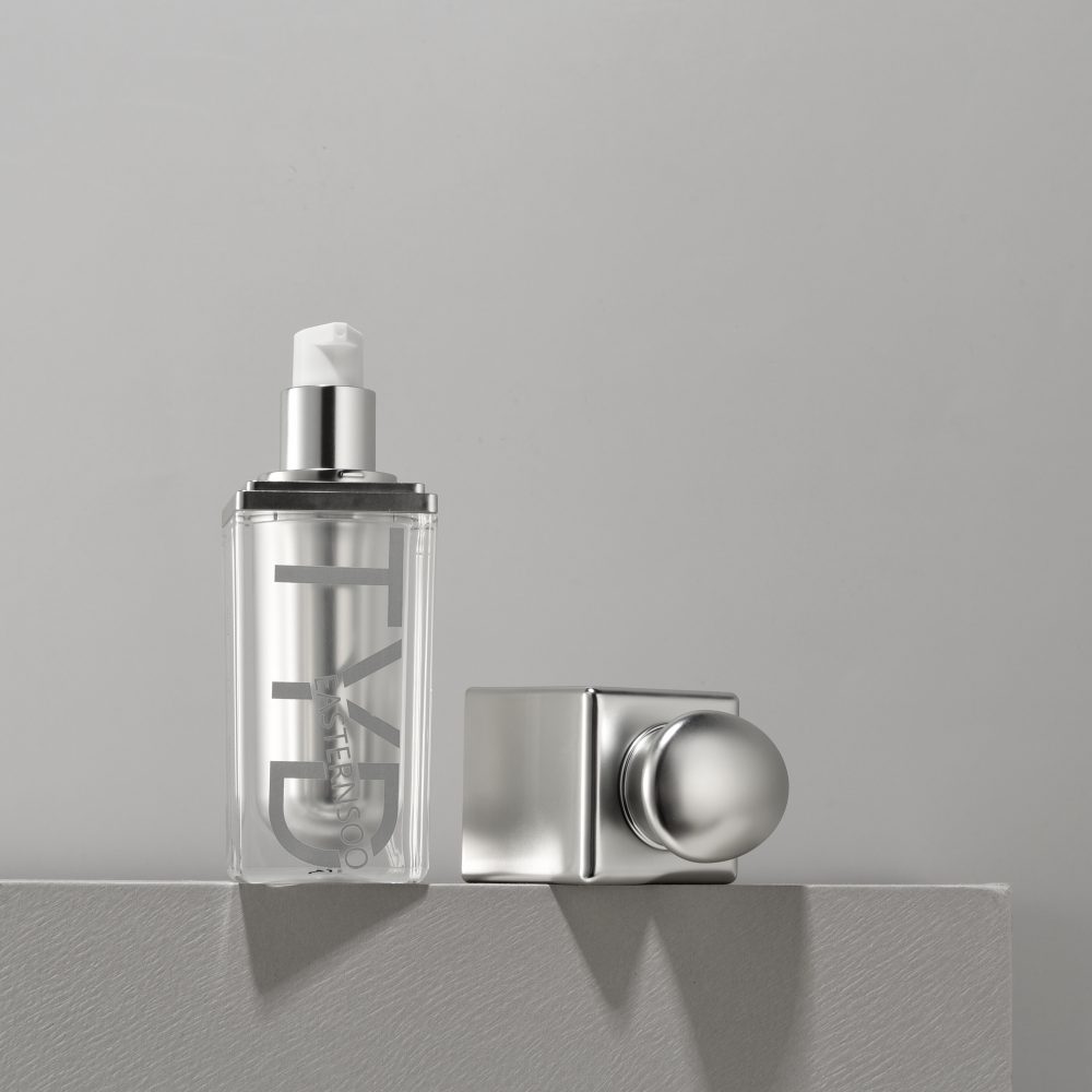 Square Electroplated Silver Acrylic Skincare Bottle Jar Set Empty Cosmetic Packaging for Toner Serum Cream -TINDA-205