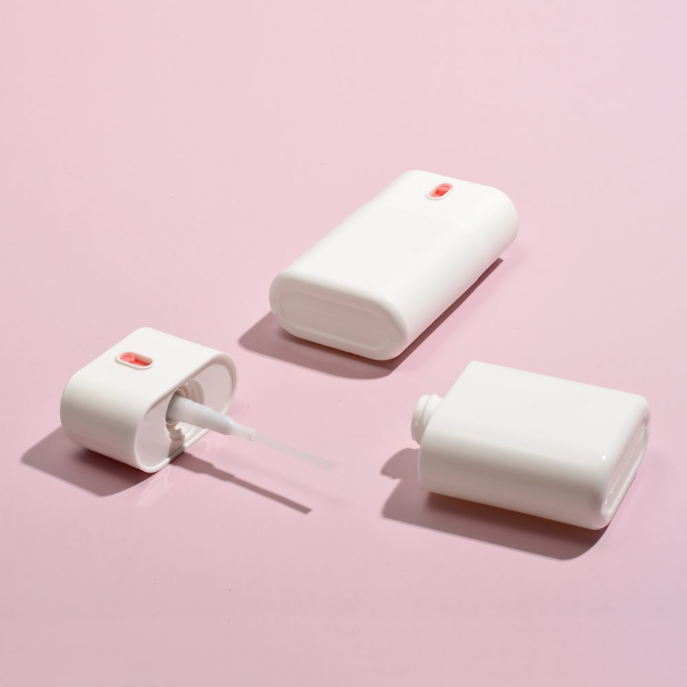 Cute Square Cosmetic Pump Bottle Pastel Color Empty Skincare Lotion Container Custom Logo Packaging-TINDA-04PW