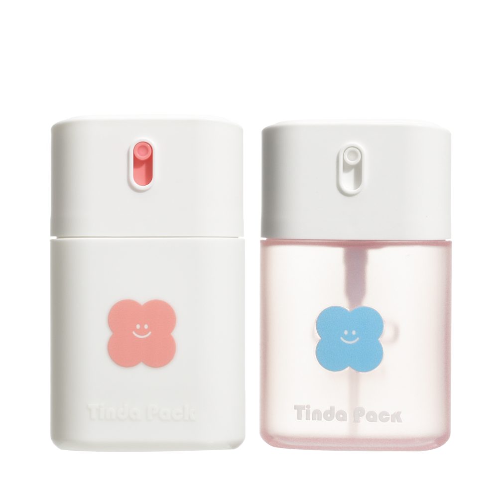 Cute Square Cosmetic Pump Bottle Pastel Color Empty Skincare Lotion Container Custom Logo Packaging-TINDA-04PW