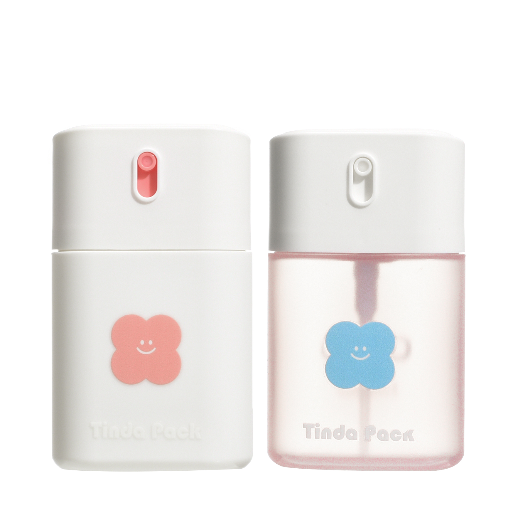 Cute Square Cosmetic Pump Bottle Pastel Color Empty Skincare Lotion Container Custom Logo Packaging-TINDA-04PW