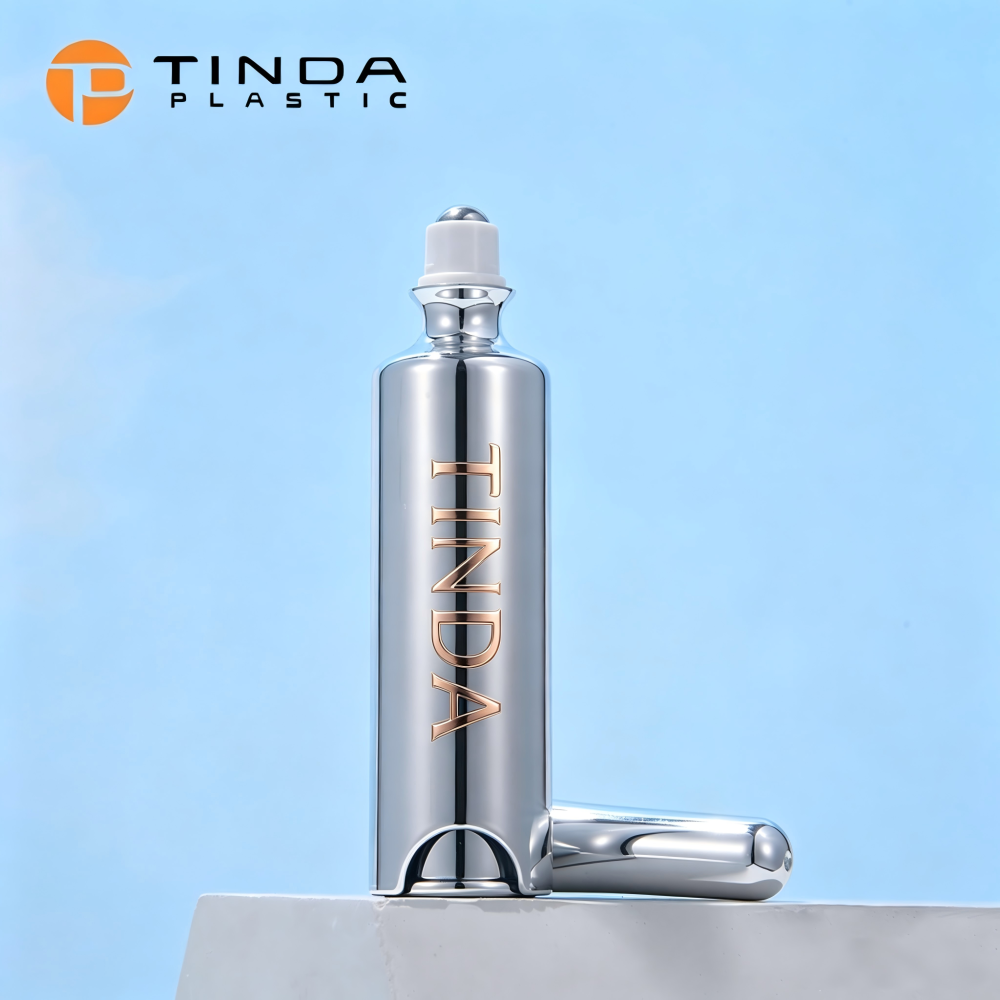 5ml 10ml Metallic Silver Ampoule Cosmetic Bottle - TINDA-01JHB