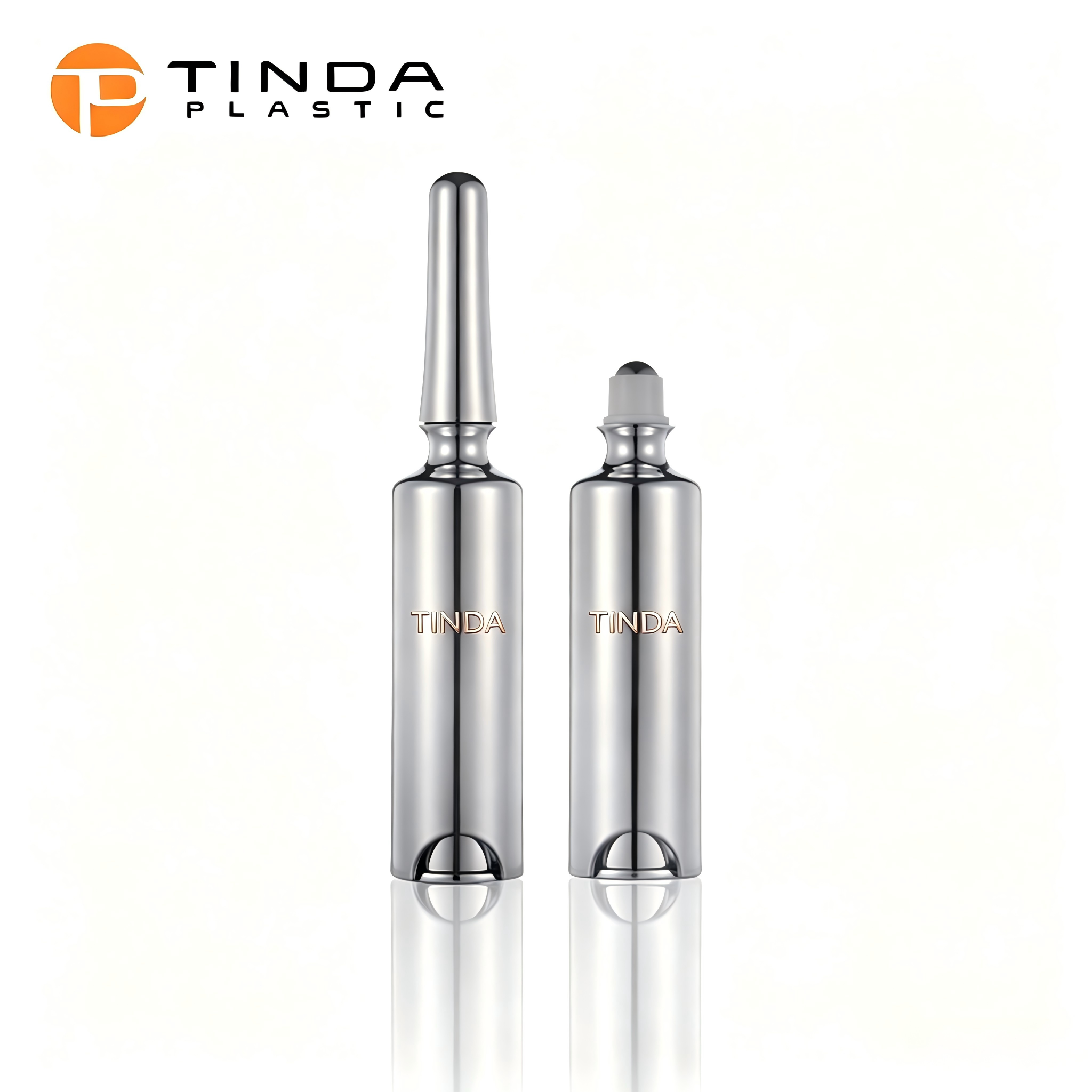 5ml 10ml Metallic Silver Ampoule Cosmetic Bottle - TINDA-01JHB